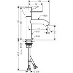 Einhebel-Waschtischmischer AXOR UNO 100 Bügelgriff stainless steel optic
