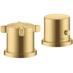 2-Loch Wannenrandarmatur AXOR CITTERIO E DN 15, mit Thermostat brushed gold opti