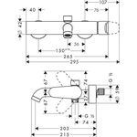 Einhebel-Wannenmischer AXOR CITTERIO M DN 15, Aufputz stainless steel optic