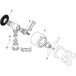 Schlauchans. FIXFIT STOP AXOR CITTERIO DN 15 m Abstellventil u KreGr bru bronze