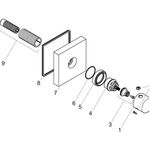 Ab-/Umstellv. AXOR STARCK SHOWERCOLL. Trio/Quattro DN 15 stainless steel optic