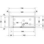 Duravit Badewanne SHOWER & BATH 170x75 Nische weiß Tür Klarglas rechts