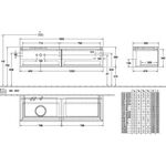 V&B Waschtischunterschrank LEGATO 1600x380x500mm Glossy White
