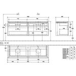 V&B Waschtischunterschrank LEGATO 1600x550x500mm Glossy White