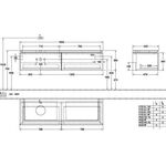 V&B Waschtischunterschrank LEGATO 1600x380x500mm Glossy White