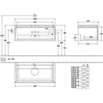 V&B Waschtischunterschrank LEGATO 1000x380x500mm Glossy White