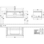 V&B Waschtischunterschrank LEGATO 1000x380x500mm Glossy White