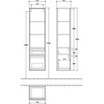 V&B Hochschrank LEGATO 400x1550x350mm Türanschl li Glossy White