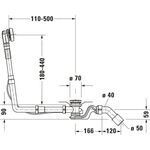Duravit Ab-/Überlaufgarnitur QUADROVAL chrom