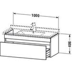 Duravit Waschtischunterbau DURASTYLE 470x1000x406mm eiche schwarz / weiß matt