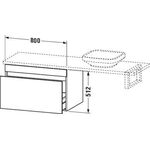 Duravit Konsolenunterschrank DURASTYLE 512x800x548mm eiche natur / weiß matt