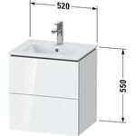 Duravit WTU Compact L-CUBE 500x520x421mm 2 Schubk weiß hochglanz
