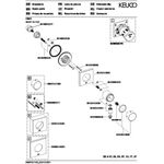 Keuco Umstellventil IXMO UP f 2 Verbr Rosette eckig sw ma