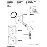 Keuco Schlauchanschluss IXMO Rosette eckig sw ma
