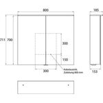 Emco LED-Lichtspiegelschr. PURE 2 DESIGN AP 800x711mm 2-tü m Lichtsegel Aluminiu