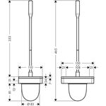 WC-Bürstenhalter AXOR UNIVERSAL Wandmontage brushed brass