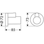 Schuber AXOR für Eckventil stainless steel optic