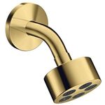 Kopfbrause 75 1jet EcoSmart AXOR ONE mit Brausearm polished gold optic