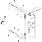 Brauseset AXOR CITTERIO m Axor 120 3jet Handbr bru gold optic