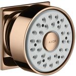 Seitenbrause 1jet AXOR DN 15, eckige Rosette polished red gold