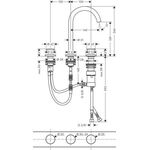 3-L-WT-Armatur Select 170 AXOR ONE m PO Ablaufgarnitur 1 1/4Zoll brushed brass