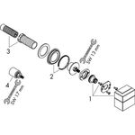 Absperrventil AXOR EDGE Fertigset f Unterputzm pol. bl chr Diama