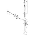 Portereinheit AXOR EDGE m Stabhandbr 2jet pol. bl chr Diamantsch