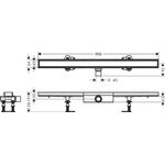 HG Duschrinne RainDrain Compact Komplettset 900mm