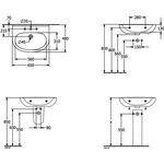 V&B Waschtisch O.NOVO 650x480mm 1 HL ov ohne ÜL we C+