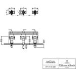 V&B Universal-Einbaukörper f 3-Loch-WTbatt. 60x46x50mm MS