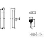 V&B Duschgarnitur VERVE SHOWERS 96x63x694mm matt black
