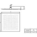 V&B Regenbrause UNIVERSAL SHOWERS 350x350x56mm, Deckenmontage, eckig chrom