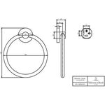 V&B Handtuchring ELEMENTS TENDER 164x32x185mm, rund chr