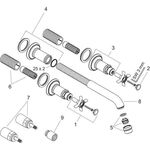 3-Loch Waschtischarmatur AXOR MONTREUX DN 15 UP f Wd-mon stainless steel optic