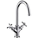 2-Griff-WT-Armatur 210 AXOR MONTREUX DN 15 ohne Zugstange brushed brass