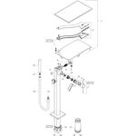 Einhebel-Wannenmischer AXOR MASSAUD DN 15 bodenstehend stainless steel optic
