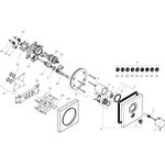 Thermostat SQUARE AXOR SHOWERSOLUTIONS Highflow UP f 1 Verbr u 1Abgang Stain st