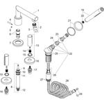 4-Loch-Wannenarmatur AXOR UNO Zerogriff stainless steel optic