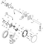 Elektro-WT-Mischer AXOR UNO 220 UP, Wandmontage polished gold optic