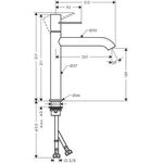 Einhebel-Waschtischmischer AXOR UNO 190 Bügelgriff brushed bronze