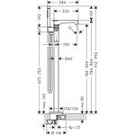 Wannenthermostat AXOR CITTERIO E DN 15 bodenstehend stainless steel optic