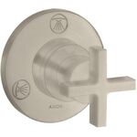 Ab-/Umstellventil AXOR CITTERIO T/Q UP mit Kreuzgriff brushed nickel