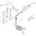 4-Loch Wannenrandarmatur AXOR CITTERIO DN 15 m Kreuzgr. u Ros. pol. bl chrome