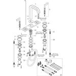 3-L Waschtischarmatur 170 AXOR CITTERIO DN 15 m Hebelgr u Pl m Ala 140mm bru bro