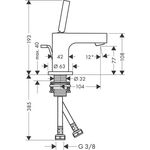 EH-WT-MI 80 AXOR CITTERIO DN 15 f HWB m ZAG 1 1/4Zoll Stain st optic