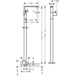 Fertigmontageset AXOR EDGE f WT-Mischer bodenst pol. go opt Diamant