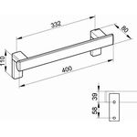 Keuco Haltegriff AXESS silber-eloxiert 400mm