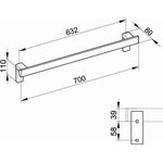 Keuco Haltegriff AXESS silber-eloxiert 700mm