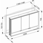 Keuco Spiegelschrank ROYAL LUMOS DALI 1200x735x165mm