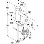 Kludi Waschtisch-Einhandmischer BOZZ EcoPlus m AG 75mm mattschwarz